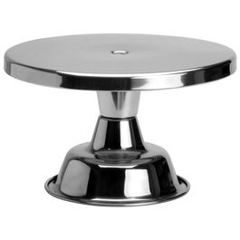 1946 Pastelera con Pie 4 Alturas Acero Inoxidable Diámetro 25 cm para Presentación Buffet