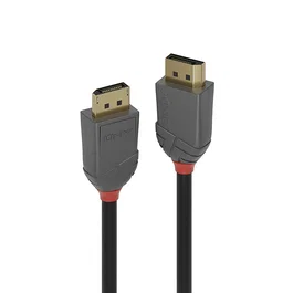 Lindy Anthra Line Cable DisplayPort 1.4, 1 m, Negro/Gris