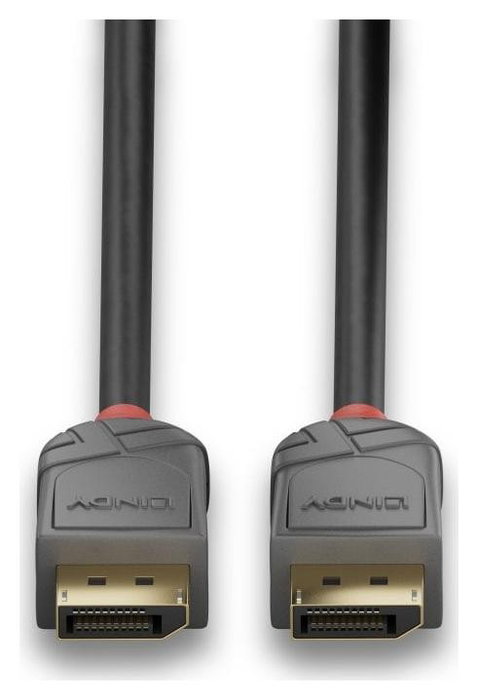 Lindy Anthra Line Cable DisplayPort 1.4, 1 m, Negro/Gris Lindy Anthra Line Cable DisplayPort 1.4, 1 m, Negro/Gris