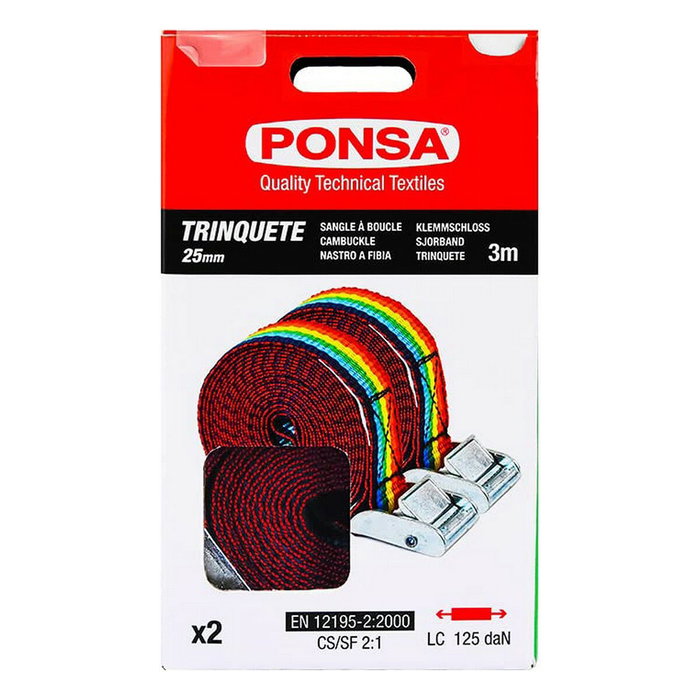 Ponsa Trinquete 25mm 3m (2 unidades) Ponsa Trinquete 25mm 3m (2 unidades)