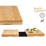 KINVARA Set de 6 tablas de cortar de bambú marrón 28cm