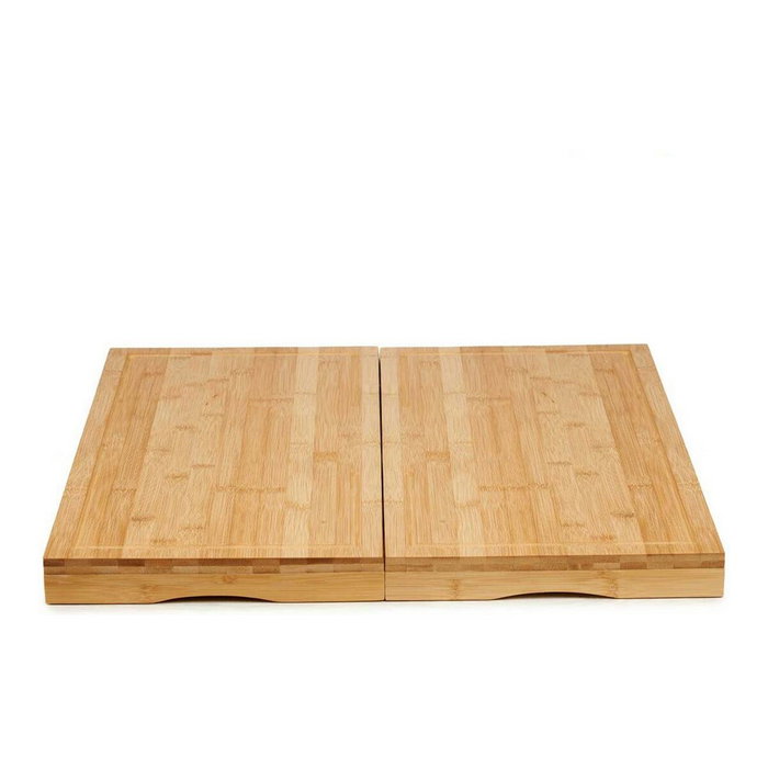KINVARA Set de 6 tablas de cortar de bambú marrón 28cm