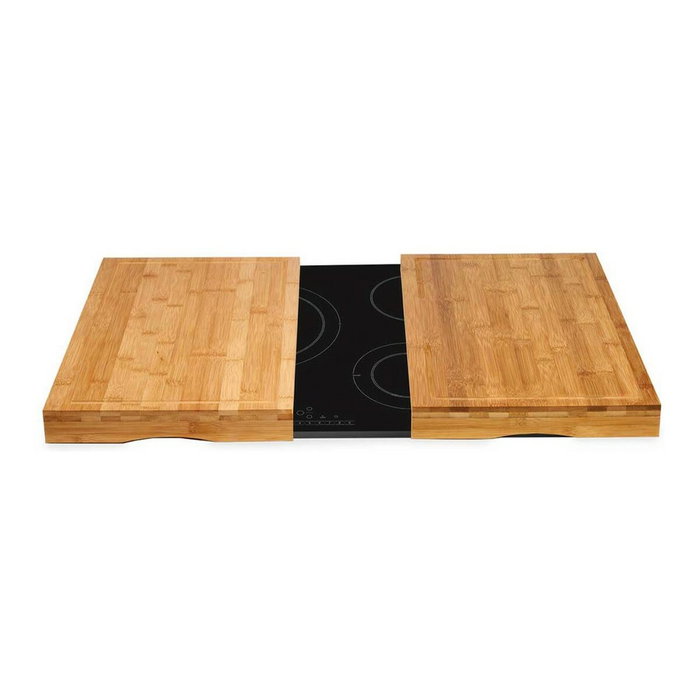 KINVARA Set de 6 tablas de cortar de bambú marrón 28cm