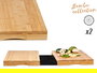 KINVARA Set 2 Tablas Bambú Cocina Vitrocerámica 28 cm (Set de 6)