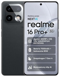 Realme 16 Pro+ 5G 12/512GB Master Grey - Smartphone Android, pantalla AMOLED 6.8", cámara 200MP, batería 7000mAh