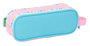 Portatodo Doble Benetton Unique Rosa Turquesa 21 x 8 x 6 cm