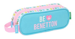 Portatodo Doble Benetton Unique Rosa Turquesa 21 x 8 x 6 cm