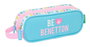 Portatodo Doble Benetton Unique Rosa Turquesa 21 x 8 x 6 cm
