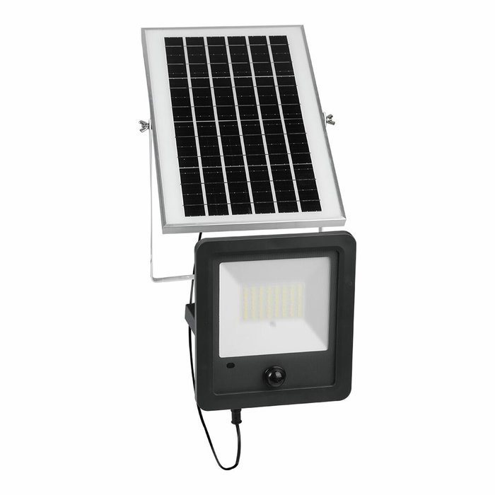 Edm Foco proyector solar con sensor 100 W 1200 lm 6500 K luz fría Edm Foco proyector solar con sensor 100 W 1200 lm 6500 K luz fría