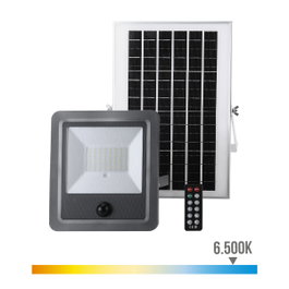 Edm Foco proyector solar con sensor 100 W 1200 lm 6500 K luz fría