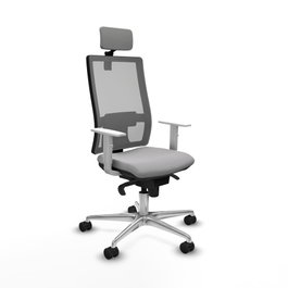 PIQUERAS Y CRESPO Silla de oficina Horna con mecanismo Sincro, Gris claro y Gris