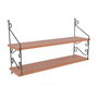 Hanah Home Estantería de Pared Oriental Nogal 72x51x20cm Tablero Melamina 18mm