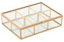 DKD Home Decor Joyero de Cristal y Metal Dorado 20x16x5 cm