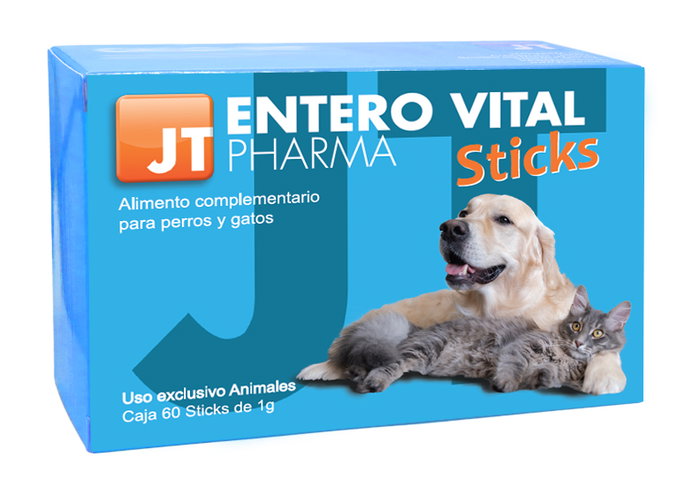 JT PHARMA S.L. Enterovital Sticks Polvo 60x1g para Perro y Gato