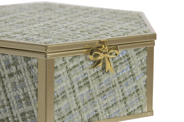 DKD Home Decor Joyero de Cristal y Metal Verde y Dorado 14x16x5,5 cm DKD Home Decor Joyero de Cristal y Metal Verde y Dorado 14x16x5,5 cm