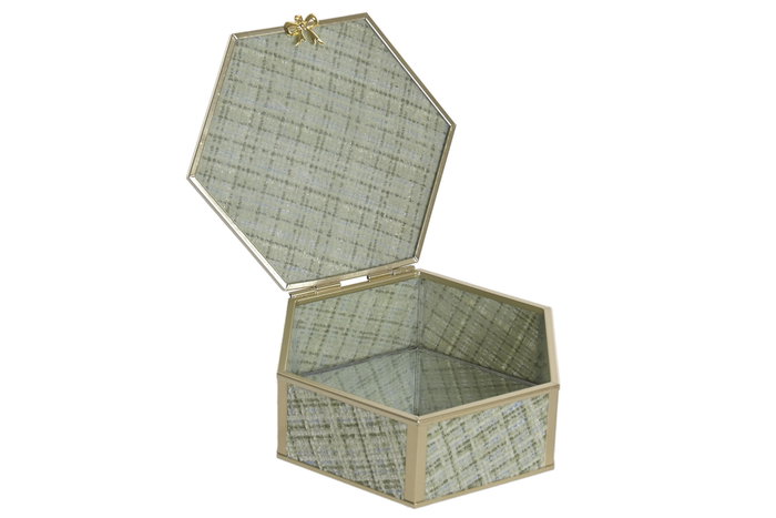 DKD Home Decor Joyero de Cristal y Metal Verde y Dorado 14x16x5,5 cm DKD Home Decor Joyero de Cristal y Metal Verde y Dorado 14x16x5,5 cm