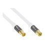 GoodConnections GC-M2042 Cable Antena TV SmartFLEX Blanco RG-6/U 75 Ohm, 1.5 m, Conectores IEC/Koax Macho/Hembra Dorados