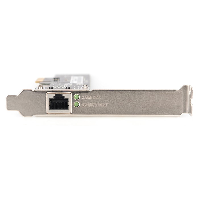 Digitus Tarjeta de Red Interna Ethernet PCI Express 2.5 Gigabit (2.5G) 4-Speed 2500 Mbit/s - Realtek RTL8125B, Compatible con Windows 10, Plug & Play, Negro