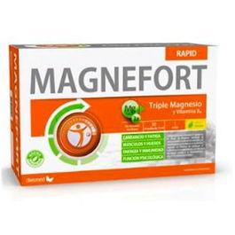 DIETMED Magnefort Triple Magnesio 30 Ampollas con Vitamina B6, Alta Absorción, Reduce Cansancio y Fatiga