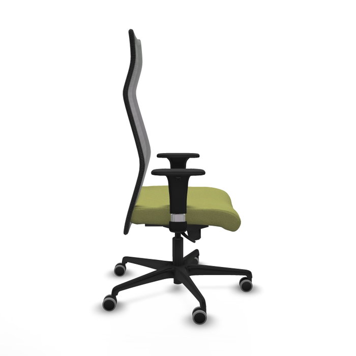PIQUERAS Y CRESPO Sillón Albacete con mecanismo Sincro, Tela Verde oliva y Malla Negro PIQUERAS Y CRESPO Sillón Albacete con mecanismo Sincro, Tela Verde oliva y Malla Negro