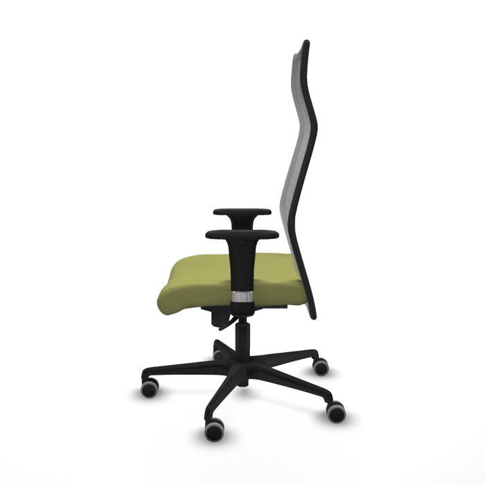 PIQUERAS Y CRESPO Sillón Albacete con mecanismo Sincro, Tela Verde oliva y Malla Negro PIQUERAS Y CRESPO Sillón Albacete con mecanismo Sincro, Tela Verde oliva y Malla Negro