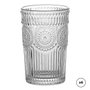 Ovenza Vaso de cristal con relieve 330 ml, 6 uds