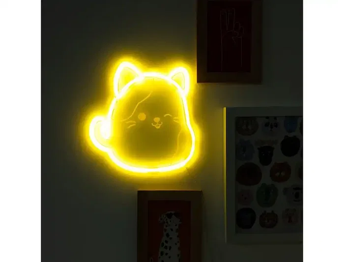 Wondee Lámpara de Neón Squishmallow Cam 22 cm x 21,5 cm x 2 cm