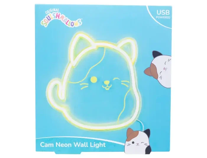 Wondee Lámpara de Neón Squishmallow Cam 22 cm x 21,5 cm x 2 cm
