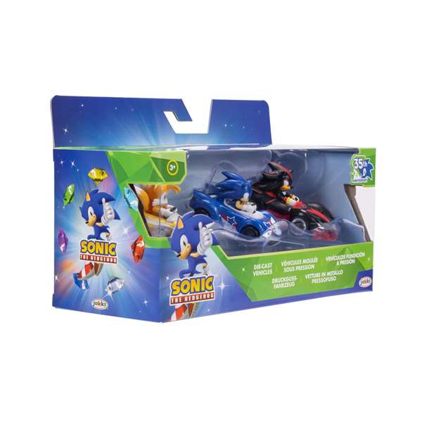 JAKKS PACIFIC Set de 3 Mini Vehículos Sonic The Hedgehog 6 cm