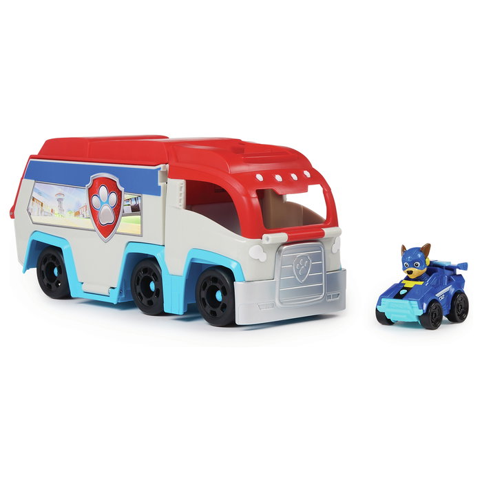 Spin Master Paw Patrol Patrulla Canina La Superpelícula Camión de Juguete Pup Squad Patroller con Coche de Juguete de Chase, 6067085, Juguete Niños 3+ Años