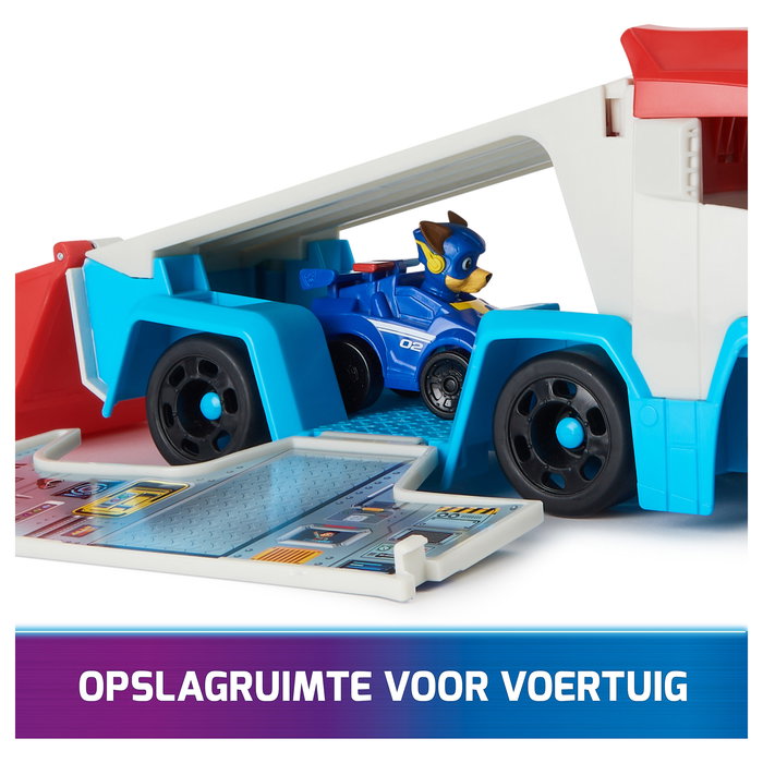 Spin Master Paw Patrol Patrulla Canina La Superpelícula Camión de Juguete Pup Squad Patroller con Coche de Juguete de Chase, 6067085, Juguete Niños 3+ Años