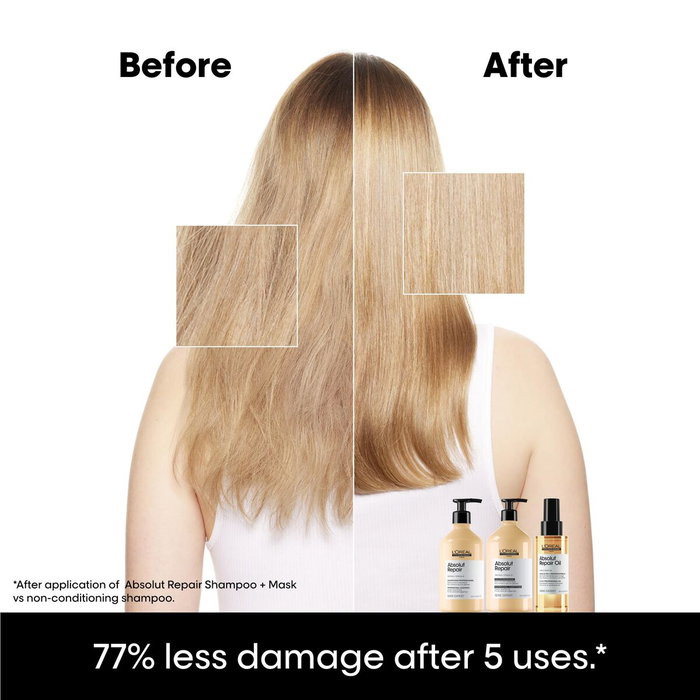 L'Oréal Professionnel Serie Expert Absolut Repair Champú con Proteína + Quínoa Dorada, 500 ml L'Oréal Professionnel Serie Expert Absolut Repair Champú con Proteína + Quínoa Dorada, 500 ml