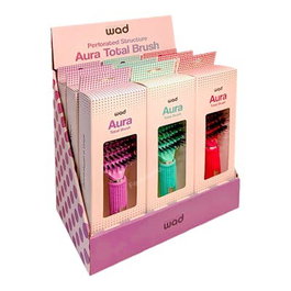 WAD PROFESSIONAL BEAUTY Display Brush Aura Verde/Púrpura/Rojo