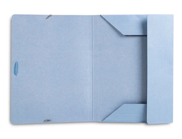 Liderpapel Carpeta de cartón pintado con tres solapas azul formato folio Liderpapel Carpeta de cartón pintado con tres solapas azul formato folio
