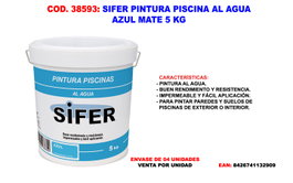 SIFER Pintura Piscina Azul Mate 5 kg