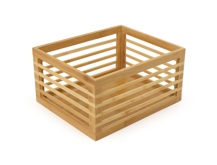 Confortime Set 3 Cajas de Bambú para Organización con 2 Medidas (18x13x13 cm) (4 Unidades)