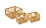 Confortime Set 3 Cajas de Bambú para Organización con 2 Medidas (18x13x13 cm) (4 Unidades)