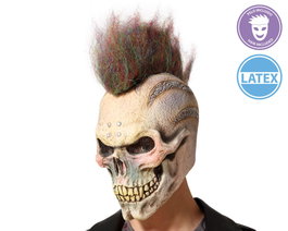 Máscara Calavera con Cresta Punk Multicolor