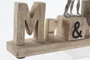 DKD Home Decor Decoración Mango Aluminio Mr & Mrs 51x7,5x28 cm