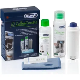 Delonghi DLSC306 Kit de Mantenimiento CoffeeCare para Cafetera Espresso con EcoDecalk, Filtro de Agua y Accesorios