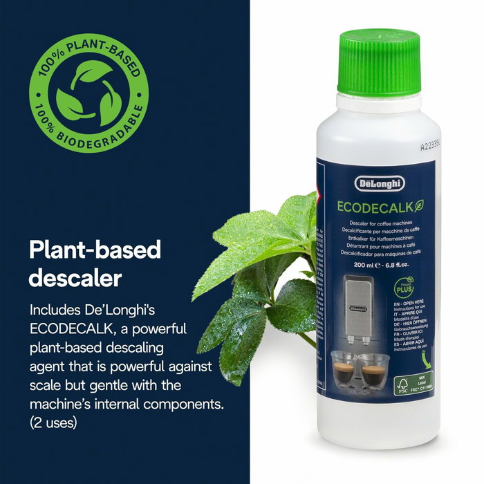 Delonghi DLSC306 Kit de Mantenimiento CoffeeCare para Cafetera Espresso con EcoDecalk, Filtro de Agua y Accesorios