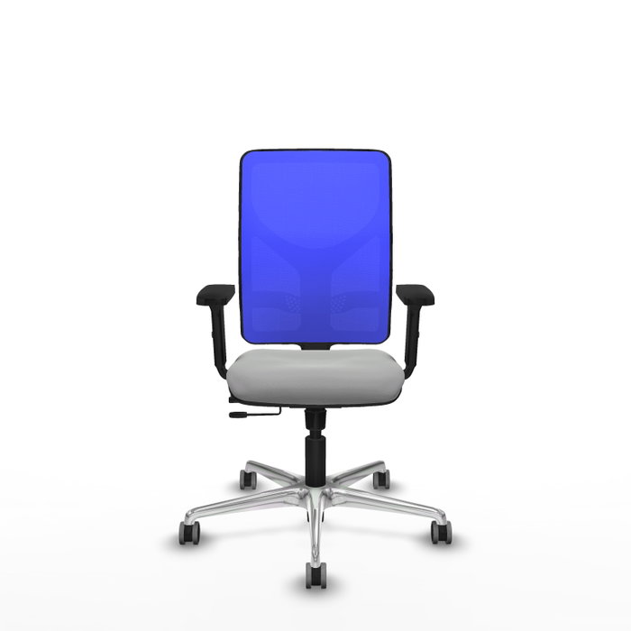 PIQUERAS Y CRESPO Silla de oficina Motilla Sincro/Traslack Gris claro y Azul