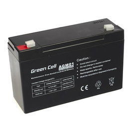 Green Cell Batería AGM 6V 12Ah Sellada Plomo Ácido para UPS y Alarmas