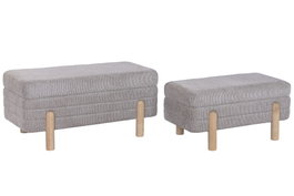 DKD Home Decor Set de 2 piezas con almacenamiento interior