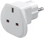 Goobay 942709 Adaptador de Enchufe Eléctrico Tipo F a Tipo G (UK/BS), Blanco, 13A, 250V, 3250W