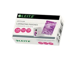 Leitz Bolsa de plastificar para tarjeta de crédito 54x86 mm 125 micras, caja de 100 unidades