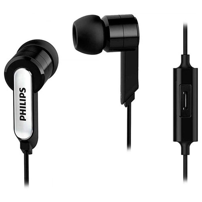 Auriculares con Micrófono Philips SHE1405BK/10 Negro Silicona