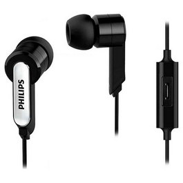 Auriculares con Micrófono Philips SHE1405BK/10 Negro Silicona