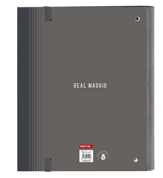 Carpeta de anillas Real Madrid C.F. Gris 27 x 32 x 3.5 cm