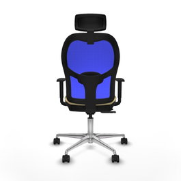 PIQUERAS Y CRESPO Silla de oficina Jorquera Sincro/Traslack Crema y Azul
